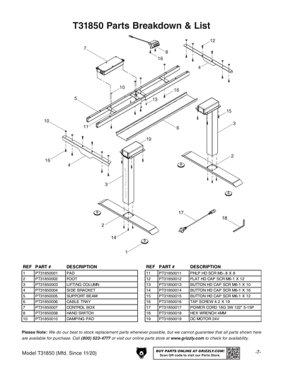 Part Diagram for T31850