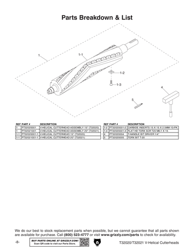 Part Diagram for T32021