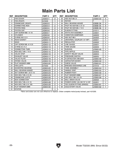 Part Diagram for T32335