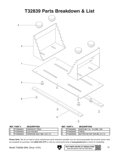 Part Diagram for T32839