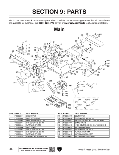 Part Diagram for T33256