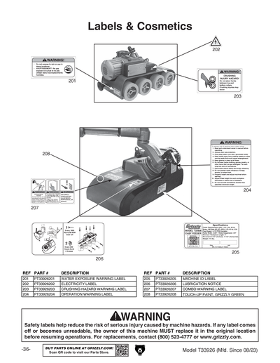 Part Diagram for T33926