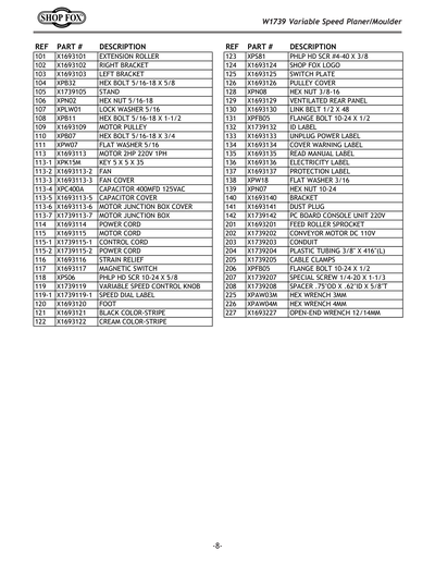 Part Diagram for W1739