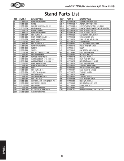 Part Diagram for W1755H