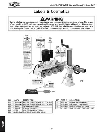 Part Diagram for W1769