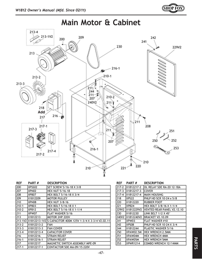 Part Diagram for W1812