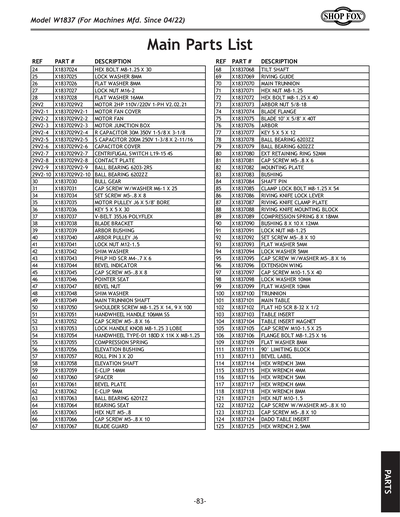Part Diagram for W1837