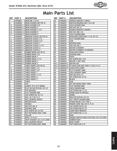 Part Diagram for W1846