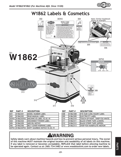 Part Diagram for W1862
