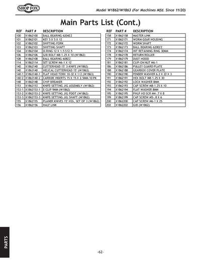 Part Diagram for W1863