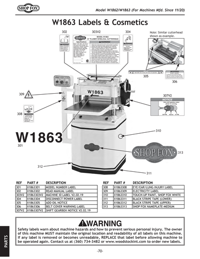 Part Diagram for W1863