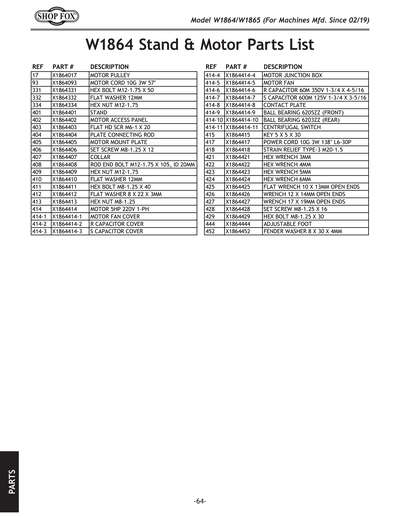 Part Diagram for W1865