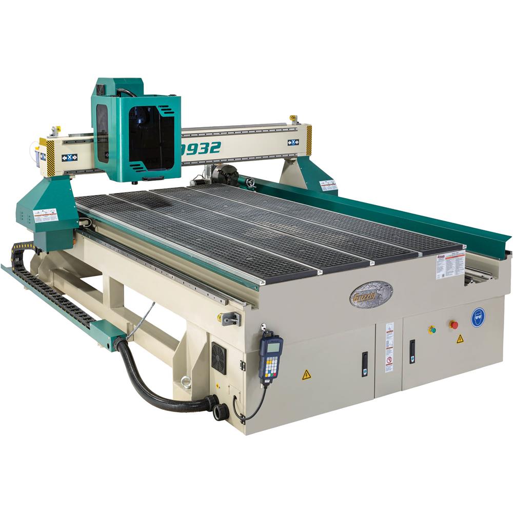 Grizzly G0932 - 4' x 8' CNC Router With Rotary 4th Axis - Grizzly Grizzly G0932 - 4' x 8' CNC Router With Rotary 4th Axis - Grizzly