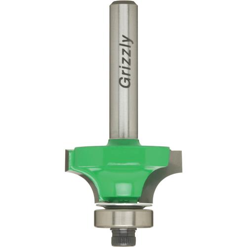 Image for Grizzly C1716 - 1/4"r Anti-Kickback Roundover Bit, 1/4" Shank