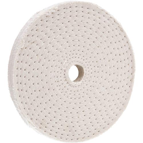 Image for Woodstock D2496 - 4" x 30 Ply x 1/2" Spiral Sewn Buff Wheel, 5,000 RPM