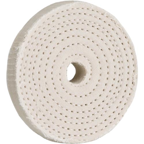 Image for Woodstock D2499 - 3" x 40 Ply x 1/2" Spiral Sewn Buff Wheel, 5,000 RPM
