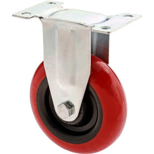 Image for 4" Red Polyurethane Fixed Caster