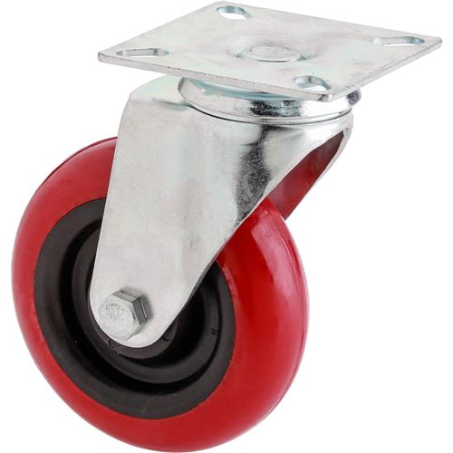 Image for Steelex D2609 - 4" Red Polyurethane Swivel Caster