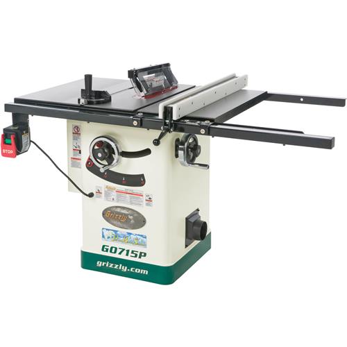 Image for Grizzly G0715P - 10" Hybrid Table Saw with Riving Knife, Polar Bear Series
