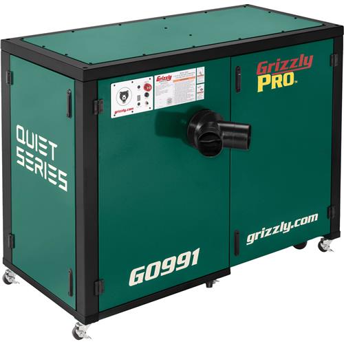 Image for Grizzly G0991 - 1-1/2 HP Ultra-Quiet Horizontal Cyclone Dust Collector