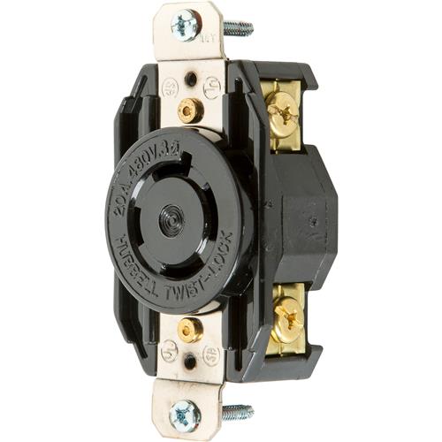 Image for Hubbell T28424 - 20 Amp 480V NEMA L16-20 3-Phase Twist Lock Receptacle
