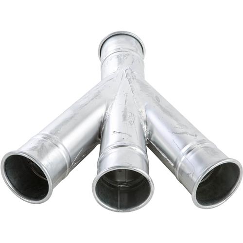 Image for US Duct T28660 - 3" to 3" x 3" x 3" Industrial Dust Collection Double Branch
