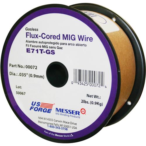Image for U.S. Forge T31741 - .035" E71T-GS Flux Cored Wire - 2 lb.