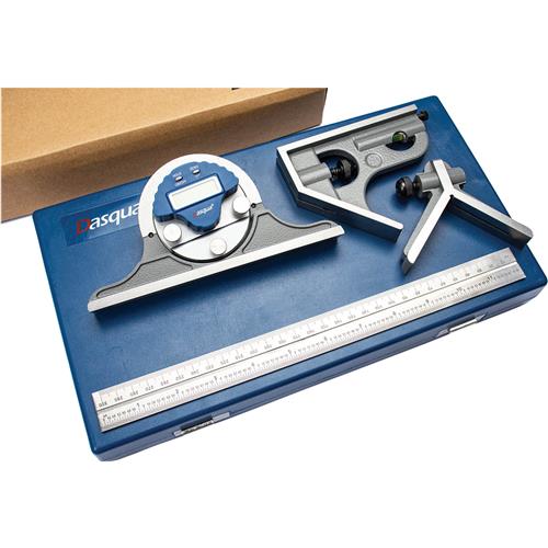 Image for Dasqua T32546 - Combination Square Set with Digital Protractor, 4 Pc.