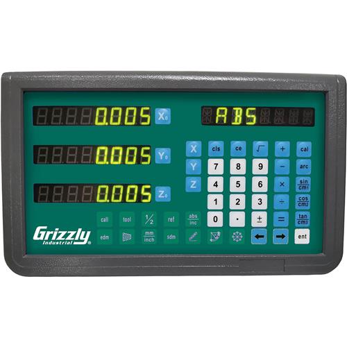 Image for Grizzly T33005 - 7-7/8" x 19-11/16" x 19-11/16" 3-Axis Mill DRO