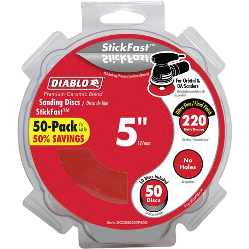 Image for Diablo T33536 - 5" 220 Grit (Ultra Fine) ROS StickFast™ Discs 50 Pk