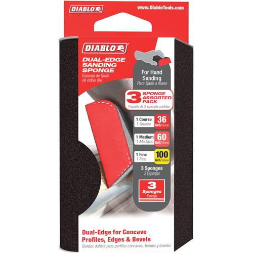 Image for Diablo T33551 - Dual-Edge Assorted Pack Sanding Sponge 3 Pk