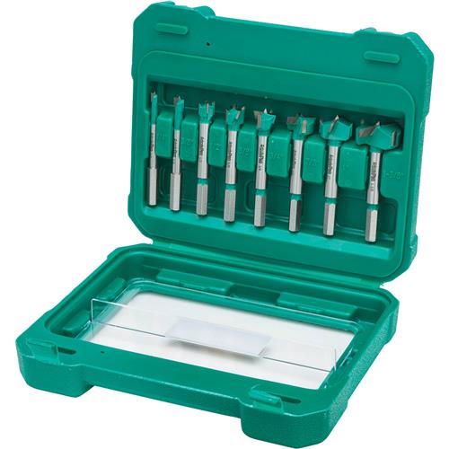 Image for Grizzly PRO T33694 - Tungsten Carbide Hex Shank Forstner Bit Set, 8 Pc. 1/4" - 1-3/8"