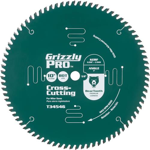 Image for 10" x 5/8" 80T ATB Crosscut Saw Blade